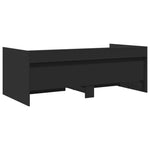 Daybed with Drawers without Mattress Black 100x200 cm - Bargainia.com - 