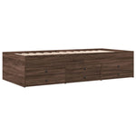 Daybed with Drawers without Mattress Brown Oak 100x200 cm - Bargainia.com - 