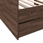 Daybed with Drawers without Mattress Brown Oak 75x190 cm Small Single - Bargainia.com - 