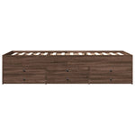 Daybed with Drawers without Mattress Brown Oak 75x190 cm Small Single - Bargainia.com - 