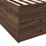 Daybed with Drawers without Mattress Brown Oak 90x200 cm - Bargainia.com - 