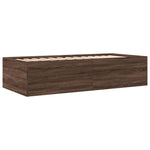 Daybed with Drawers without Mattress Brown Oak 90x200 cm - Bargainia.com - 