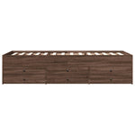Daybed with Drawers without Mattress Brown Oak 90x200 cm - Bargainia.com - 