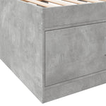 Daybed with Drawers without Mattress Concrete Grey 100x200 cm - Bargainia.com - 