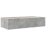 Daybed with Drawers without Mattress Concrete Grey 100x200 cm - Bargainia.com - 