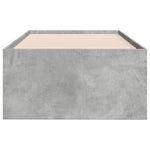 Daybed with Drawers without Mattress Concrete Grey 100x200 cm - Bargainia.com - 