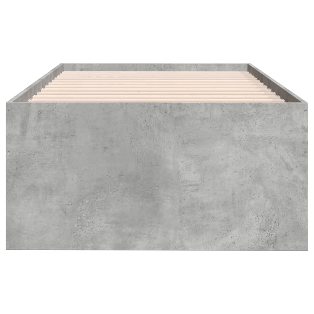 Daybed with Drawers without Mattress Concrete Grey 100x200 cm - Bargainia.com - 