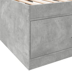 Daybed with Drawers without Mattress Concrete Grey 75x190 cm Small Single - Bargainia.com - 