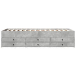 Daybed with Drawers without Mattress Concrete Grey 90x200 cm - Bargainia.com - 