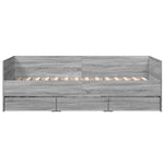 Daybed with Drawers without Mattress Grey Sonoma 100x200 cm - Bargainia.com - 