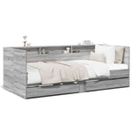 Daybed with Drawers without Mattress Grey Sonoma 100x200 cm - Bargainia.com - 