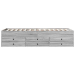 Daybed with Drawers without Mattress Grey Sonoma 100x200 cm - Bargainia.com - 