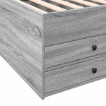 Daybed with Drawers without Mattress Grey Sonoma 100x200 cm - Bargainia.com - 