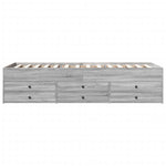 Daybed with Drawers without Mattress Grey Sonoma 90x200 cm - Bargainia.com - 