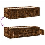 Daybed with Drawers without Mattress Smoked Oak 75x190 cm Small Single - Bargainia.com - 
