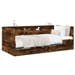 Daybed with Drawers without Mattress Smoked Oak 75x190 cm Small Single - Bargainia.com - 