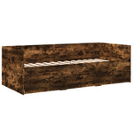 Daybed with Drawers without Mattress Smoked Oak 90x200 cm - Bargainia.com - 