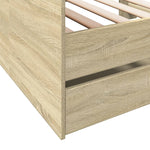 Daybed with Drawers without Mattress Sonoma Oak 100x200 cm - Bargainia.com - 
