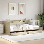 Daybed with Drawers without Mattress Sonoma Oak 75x190 cm Small Single - Bargainia.com - 