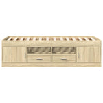 Daybed with Drawers without Mattress Sonoma Oak 90x200 cm - Bargainia.com - 