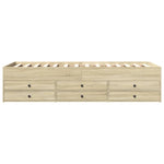 Daybed with Drawers without Mattress Sonoma Oak 90x200 cm - Bargainia.com - 