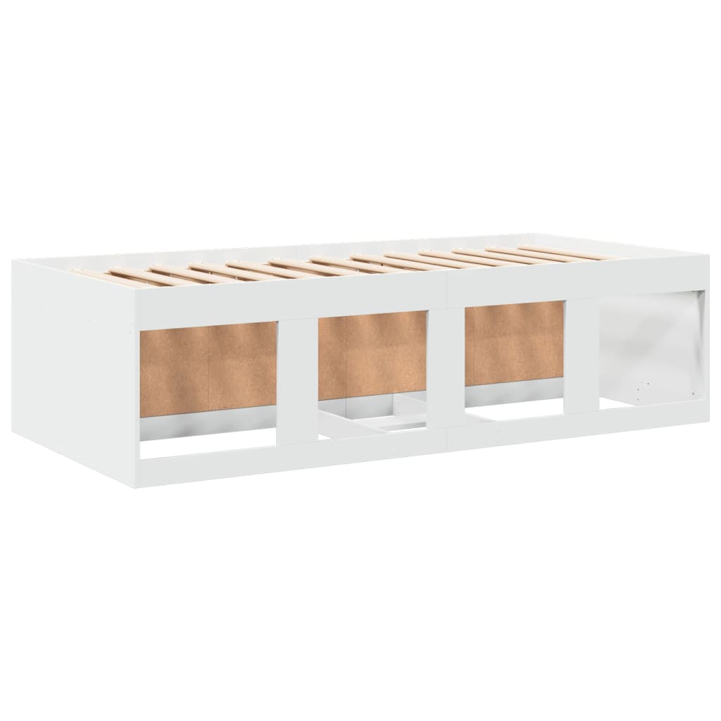 Daybed with Drawers without Mattress White 75x190 cm Small Single - Bargainia.com - 