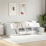 Daybed with Drawers without Mattress White 75x190 cm Small Single - Bargainia.com - 