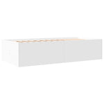 Daybed with Drawers without Mattress White 75x190 cm Small Single - Bargainia.com - 