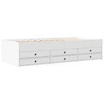 Daybed with Drawers without Mattress White 75x190 cm Small Single - Bargainia.com - 