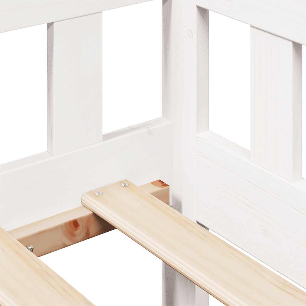 Daybed with Drawers without Mattress White 80x200 cm Solid Wood - Bargainia.com - 