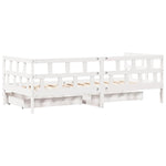 Daybed with Drawers without Mattress White 80x200 cm Solid Wood - Bargainia.com - 