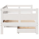 Daybed with Drawers without Mattress White 80x200 cm Solid Wood - Bargainia.com - 