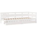 Daybed with Drawers without Mattress White 80x200 cm Solid Wood - Bargainia.com - 