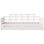 Daybed with Drawers without Mattress White 80x200 cm Solid Wood - Bargainia.com - 