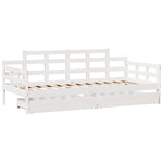 Daybed with Drawers without Mattress White 80x200 cm Solid Wood - Bargainia.com - 