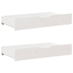 Daybed with Drawers without Mattress White 80x200 cm Solid Wood - Bargainia.com - 