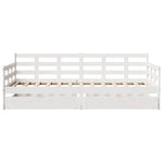 Daybed with Drawers without Mattress White 80x200 cm Solid Wood - Bargainia.com - 