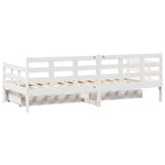 Daybed with Drawers without Mattress White 80x200 cm Solid Wood - Bargainia.com - 