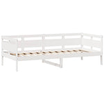 Daybed with Drawers without Mattress White 90x190 cm Single Solid Wood - Bargainia.com - 