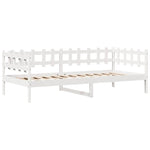 Daybed with Drawers without Mattress White 90x190 cm Single Solid Wood - Bargainia.com - 