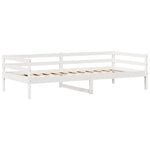 Daybed with Drawers without Mattress White 90x200 cm Solid Wood - Bargainia.com - 