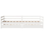 Daybed with Drawers without Mattress White 90x200 cm Solid Wood - Bargainia.com - 