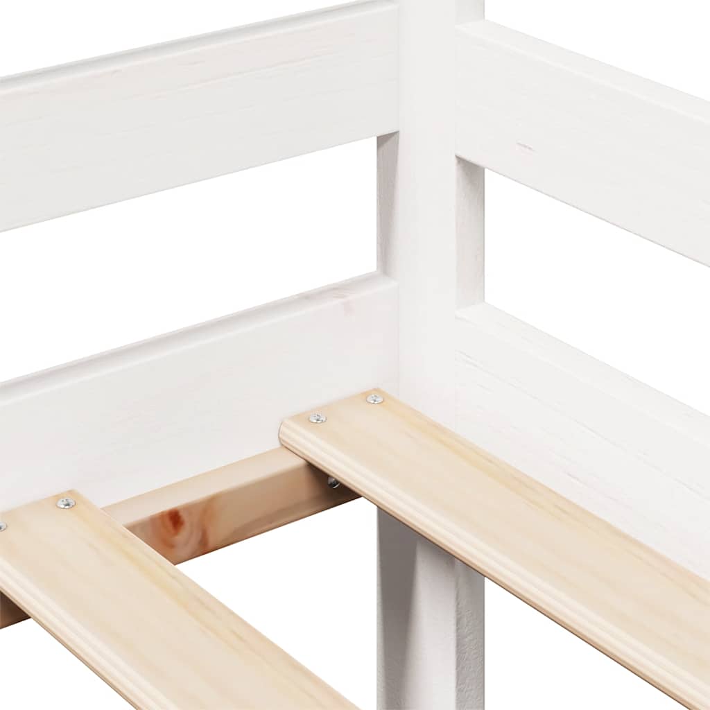 Daybed with Drawers without Mattress White 90x200 cm Solid Wood - Bargainia.com - 