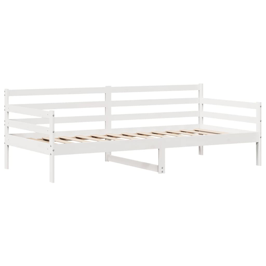 Daybed with Drawers without Mattress White 90x200 cm Solid Wood - Bargainia.com - 