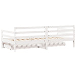 Daybed with Drawers without Mattress White 90x200 cm Solid Wood - Bargainia.com - 