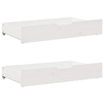 Daybed with Drawers without Mattress White 90x200 cm Solid Wood - Bargainia.com - 
