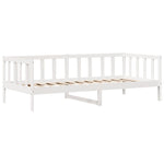 Daybed with Drawers without Mattress White 90x200 cm Solid Wood - Bargainia.com - 