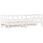 Daybed with Drawers without Mattress White 90x200 cm Solid Wood - Bargainia.com - 