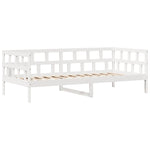 Daybed with Drawers without Mattress White 90x200 cm Solid Wood - Bargainia.com - 