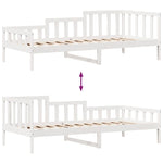 Daybed with Drawers without Mattress White 90x200 cm Solid Wood - Bargainia.com - 